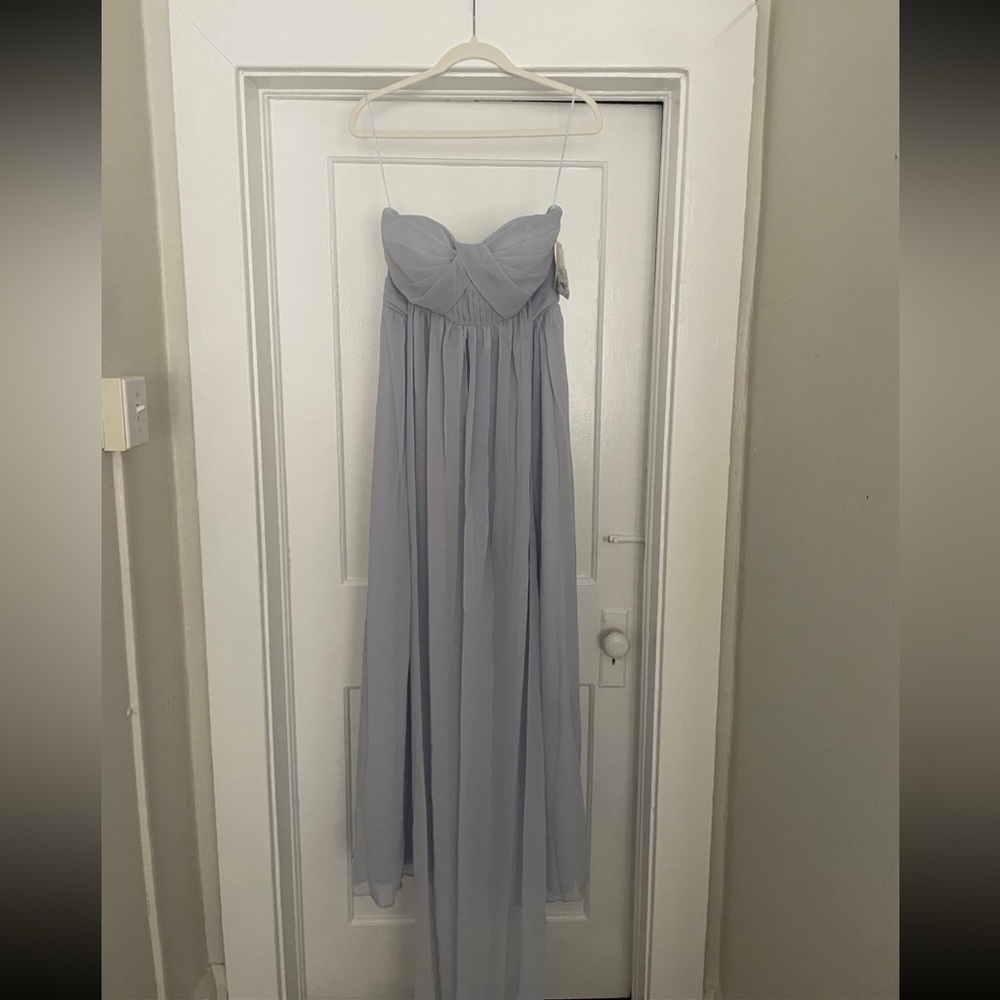 Birdy Grey Strapless Maxi Dress in Ice blue